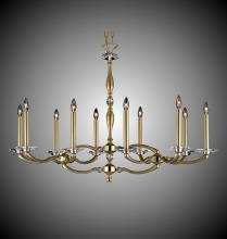 American Brass & Crystal IL5346-32G-36G-ST - Ten Light Island Pendant